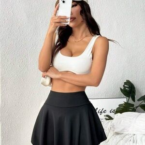 Sporty Black Skirt with shorts